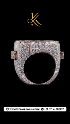 KINOVA JEWELS | Moissanite Diamond Jewelry on Instagram: "💁🏻‍♀️ Dripping in brilliance ✨ This rose-tone masterpiece is packed with icy baguette cuts and radiant round stones, delivering pure fire from every angle. Luxury that speaks before you do — crafted by Kinova Jewels. 💎 ✨ KINOVA JEWELS ✨ Timeless Designs. Eternal Sparkle. 🌐 Website: www.kinovajewels.com 📞 Contact Us: +91 97141 00902 #kinovajewels #kinovaring #luxuryring #diamondring #finejewelry"