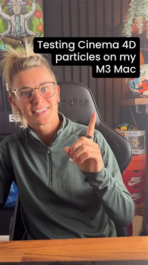 Elly Wade on Instagram: "I put my M3 Mac to the test with Cinema 4D’s particle system, and here’s how she did… Watch until the end for 100 MILLION PARTICLES 🥲 RIP my Mac 💻🔥 I increased the number of particles from 100 - 1,000 - 10,000 - 100,000 - 1,000,000 - 10,000,000 - 100,000,000 🤯 FPS can be seen at the top 👆🏼 Scene: Pyro Explosion - found in the Asset Browser create by Derya Öztürk-Prehn Let me know what you think I should test next? Cloth, Li