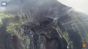 Incredible drone footage captures the interior of smoking La Palma volcano