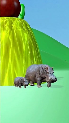 Cartoon animals moment 🐄🐘🦍 #Shorts