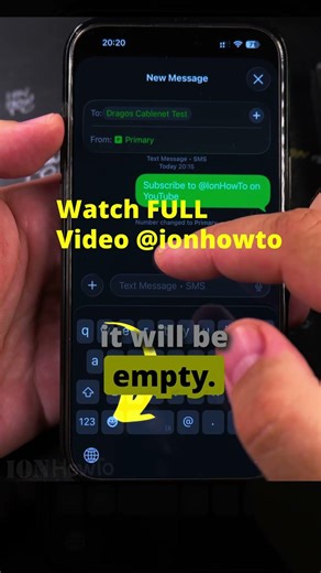 iPhone How Chose Line for Text Messages