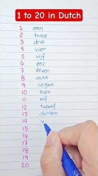 Learn Dutch: 1 to 20 in Dutch | Beginner Dutch Lesson