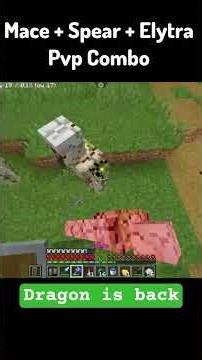 Minecraft mace + elytra+ spear PvP combo. 💀 #shorts ‪@Respie_Dragon‬