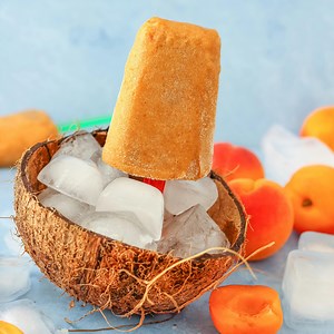 Apricot Coconut Popsicles - Rich, refreshing and quick to make! Recipe Here: https://www.happyfoodstube.com/apricot-coconut-popsicles/ | Happy Foods Tube - Quick and Easy Homemade Recipes
