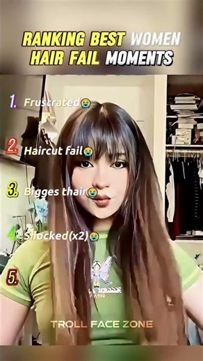 Ranking Best Women Hair Fail Moments🔥🤪#Ranking #Top5 #funny #comedy #viral #comedy