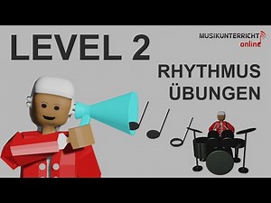 Rhythmusübungen Level 2: Viertel-, halbe und ganze Noten - Gehörbildung Lektion 2
