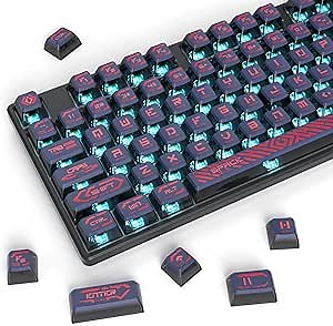 Fogruaden Pudding Keycaps 60 Percent, 120 Dye-Sublimation Keycaps Set, ASA Profile Custom Keycap for Mechanical Keyboard(RedPudding)