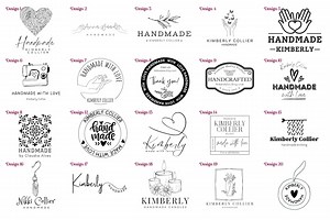 Personalized Business Stamp: Handmade Designs, Handmade by Stamp, Etsy Shop Stamp, Handcrafted by Stamp, 55 Designs to Choose From (HM) - Etsy