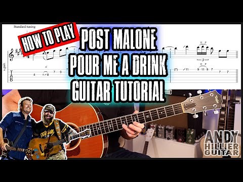 How to play Post Malone Pour Me A Drink Guitar Tutorial