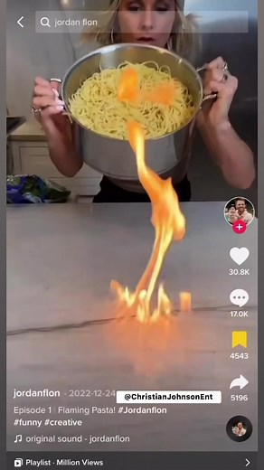 Flaming spaghetti? 😩😂 #ChristianJohnsonComedy #comedy #funny #funnyreel #funnyreels #trend #trending #cooking | Christian Johnson Ent.
