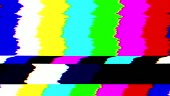 A loopable clip of flickering TV signal with bad interference color...