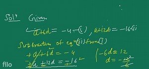 Question 8: The 7^{\text {th }} term of an AP is -4 and its 13^... | Filo