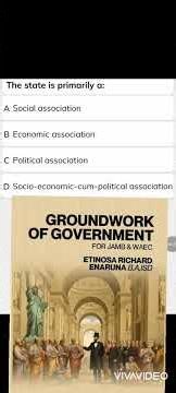 BASIC CONCEPTS OF GOVERNMENT;STATE,JAMB/SSCE QUESTIONS AND ANSWERS #jamb #history #theothersideofm