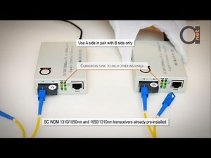 WDM SC Single Fiber Single Mode Gigabit Ethernet Media Converter Pair - Ethernet to Single Fiber