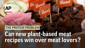 Meat made from soy, peas and other plants uses a fraction of the land and water needed to raise animal meat. It also produces drastically lower greenhouse gas emissions. However, after an initial jump in sales in the U.S. five years ago, plant-based meat sales have plateaued. Now, companies like Colorado-based Meati, which makes chicken and steak from mushroom roots, want to revive that market. Would you try it? Learn more about the future of sustainable foods at https://projects.apnews.com/feat