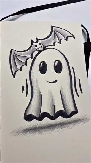 DrawTut on Instagram: "Lustigen Geist 👻 zeichnen Tutorial - einfache Zeichnung passend zu Halloween 🎃 #zeichnen #geist #halloween"