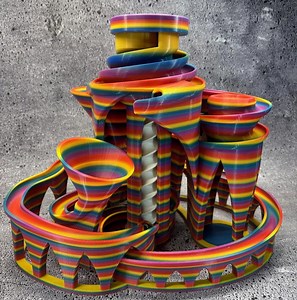 Full Size; Jumbo Marble Run (rainbow Color) - Marble Machine - Marble Maze (15" Diameter X 12.5" Tall) - Etsy