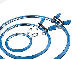 Nurge Premium Quality, Metal Spring Tension Embroidery Hoops, Cross Stich Hoop, Darning Hoops, Embroidery Tension Shed (Blue, Siz Mix)