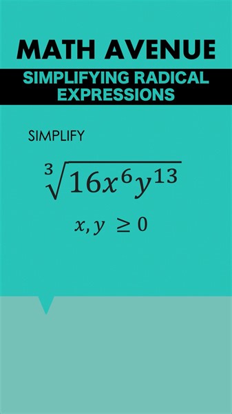 6.2K views · 104 reactions | Let's Review. Simplifying Radicals #reels #rolandoasisten #mathreview #shortreview | Math Avenue : Learn Math By Examples | Facebook