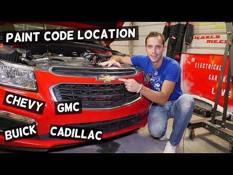 EXTERIOR PAINT CODE LOCATION CHEVY, CHEVROLET, BUICK, GMC, CADILLAC. WHERE IS THE PAINT CODE LOCATED