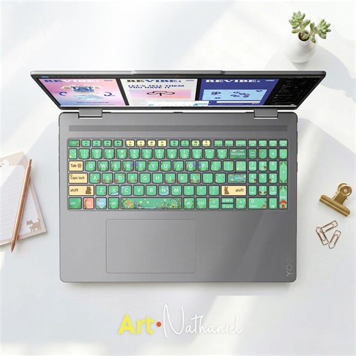 Lenovo Spanish Keyboard Stickers Computer Accessories Green Botanical Mushroom Laptop Decal for Yoga Ideapad Thinkpad Thinkbook - Etsy Australia