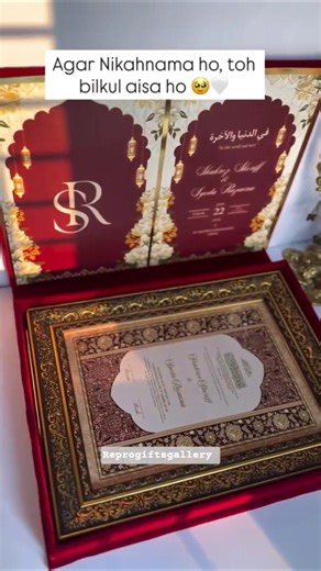 Nikah Nama Booklet❤️#nikahnama #nikahday #nikahevent #nikahmubarak #weddingcard #sadicard #giftideas