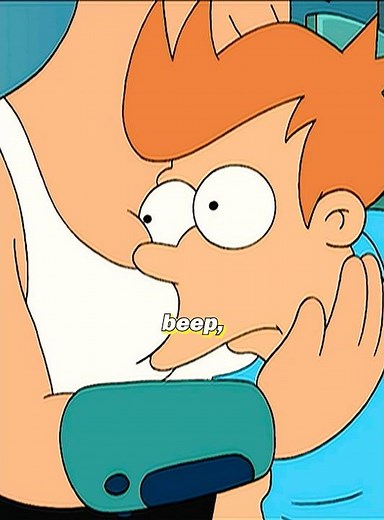 Fry’s lost it—he thinks he’s a robot now #futurama #cartoon