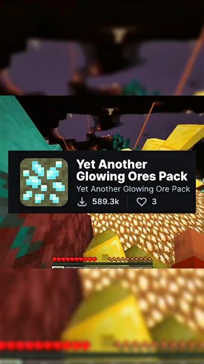 Minecraft bast Glowing Ores resource pack #minecraft #shorts