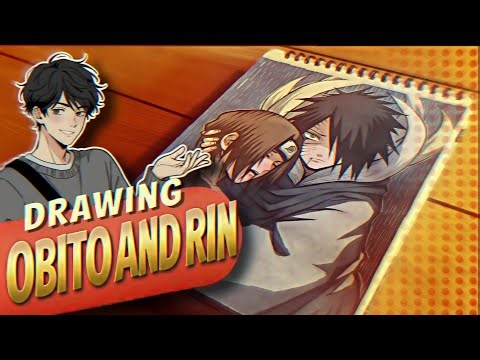 Water colours tutorial step by step forward beginners || drawing Obito and rin #video #anime