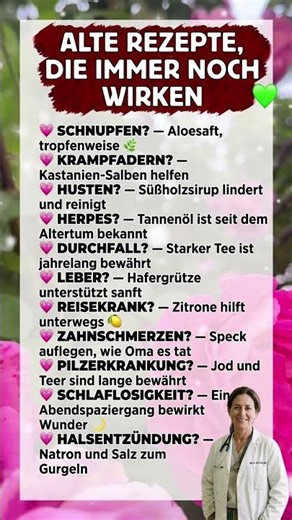 ALTE REZEPTE, DIE IMMER NOCH WIRKEN 🌿👵💚