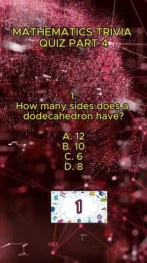 24K views · 390 reactions | Mathematics Trivia Quiz Part 4 How many correct answers can you get? #mathquiz #generalknowledge #trivia #quiz #brainteaser #puzzle #fun #learning #education #knowledge #interesting #facts #triviaday #brainboost #mindgames #staysharp #staycurious #neverstoplearning #reelsvideo #reelsfb #reviews #reels #reelsfbシ #reelsfypシ #reelsviral #reelschallenge #reelsinstagram #reelsfbviral | QUIZ ZONE | Facebook