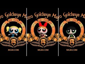 The Powerpuff Girls in the Metro-Goldwyn-Mayer logo