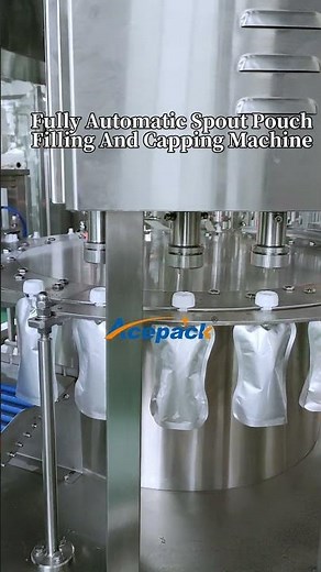 Acepack horizontal fully automatic spout pouch filling and capping machine
