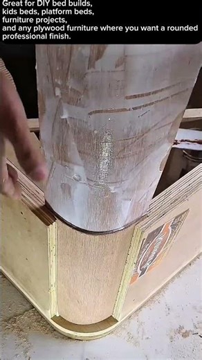 Satisfying Plywood Bed Corner Round in Minutes #shortvideo