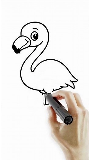 Flamingo drawing | How to draw Flamingo step by step