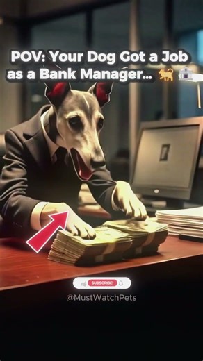 POV: Your Dog Got a Job as the Bank Manager… 🐕🏦
