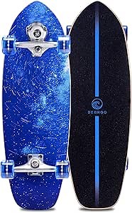 30 Inch Surf Skates Cruiser Skateboard with Carving Truck and Colorful Light up Wheels
