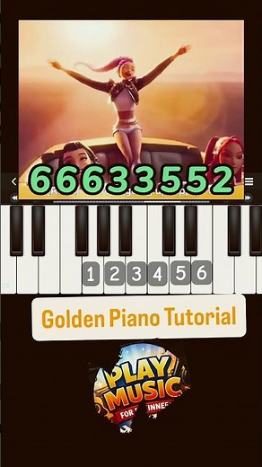Golden Easy Piano Tutorial 🎶 | Beginners | #Shorts | Play Music For Beginner