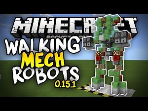 WALKING MECH ROBOTS in MCPE!!! - 3 Slime Block Creations 0.15.0 - Minecraft PE (Pocket Edition)