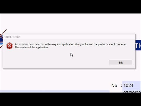 How to Fix Acrobat XI Pro Error "An error has been detected with a required application library "