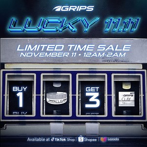 Attract luck with confidence.  You won't run out of both when you order your #GRIPS during the FLASH SALE happening on November 11 from 12mn to 2am only. Visit our online stores now! Lazada https://www.lazada.com.ph/shop/skintec-advance/ Shopee https://shopee.ph/skintec.advance TikTok Shop https://www.tiktok.com/@skintecadvancejci | Grips | Facebook