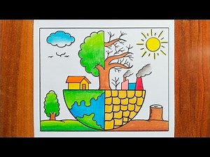 Environment Day Drawing/World Environment Day Poster Drawing/Save Nature Save Environment Drawing