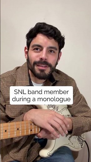 SNL band members during a monologue