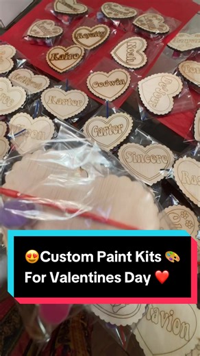 😍Custom Paint Kits 🎨 For Valentine’s Day ❤️ For Your Kids Class 💖 BOOK For Easter 🐣🙈