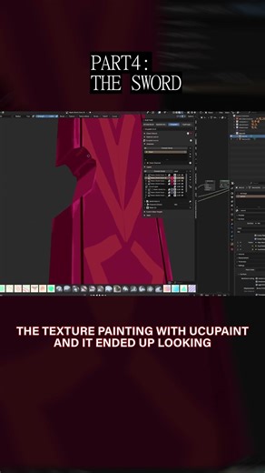 Malevola Character Workflow (Dispatch) Part 4 - The Sword modelling and painting in Blender