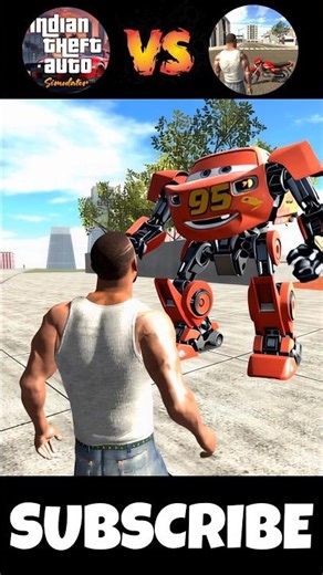 McQueen Car Transformer Challenge 😈 In Indian Theft Auto Vs Ibd3d ☠️🔥 #shorts #ibd3d #gta #gaming
