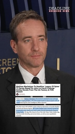 Emmy winner #MatthewMacfadyen is attached to star as George Smiley in ‘Legacy Of Spies,’ a TV series project based on John le Carré’s series of novels featuring the career intelligence officer character. Full details online at the link in bio. | Deadline Hollywood