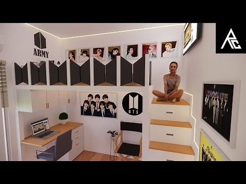 BTS Loft Bed Idea for ARMY Small Rooms