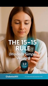 21 comments | Feeling LOW is scary…but the 15–15 Rule makes it SIMPLE, SAFE, and CLEAR.  15g fast carbs.  Wait 15 minutes.  Recheck. This modern version prevents:✔ repeat lows✔ panic eating✔ rebound highs✔ confusion✔ fear. SAVE this — it can help you ANYTIME  #diabetes. #diabetescare #bloodsugar #diabetesmanagement #diabetesmanagement #bloodsugarcontrol | Diabeteswit | Facebook