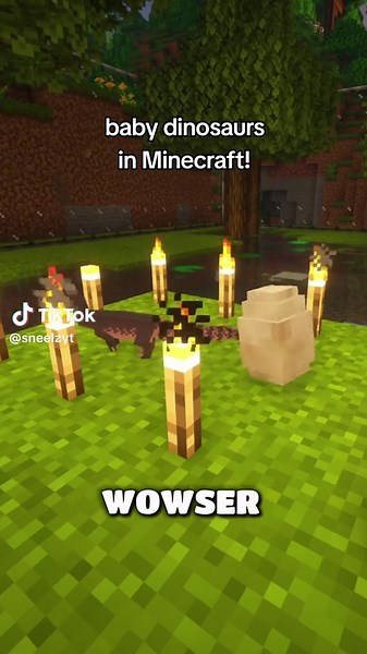 Baby Spinosaurus in Minecraft!! This Minecraft Dinosaur Mod is so cool! MOD:FOSSILS&ARCHEOLOGY #fyp #minecraft #spinosaurus #viral #dinosaur #mcyt #moddedminecraft